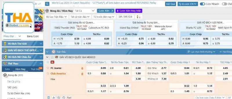 Kèo cược sport tại nhà cái Thabet 