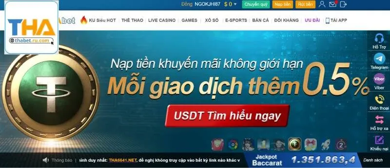 Thabet.ru.com chính là link vào chính thức 